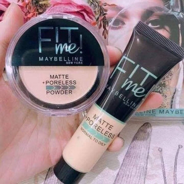 2-in-1 Makeup Deal – Liquid Foundation & Face Powder Combo For Smooth,Ivory Shade
